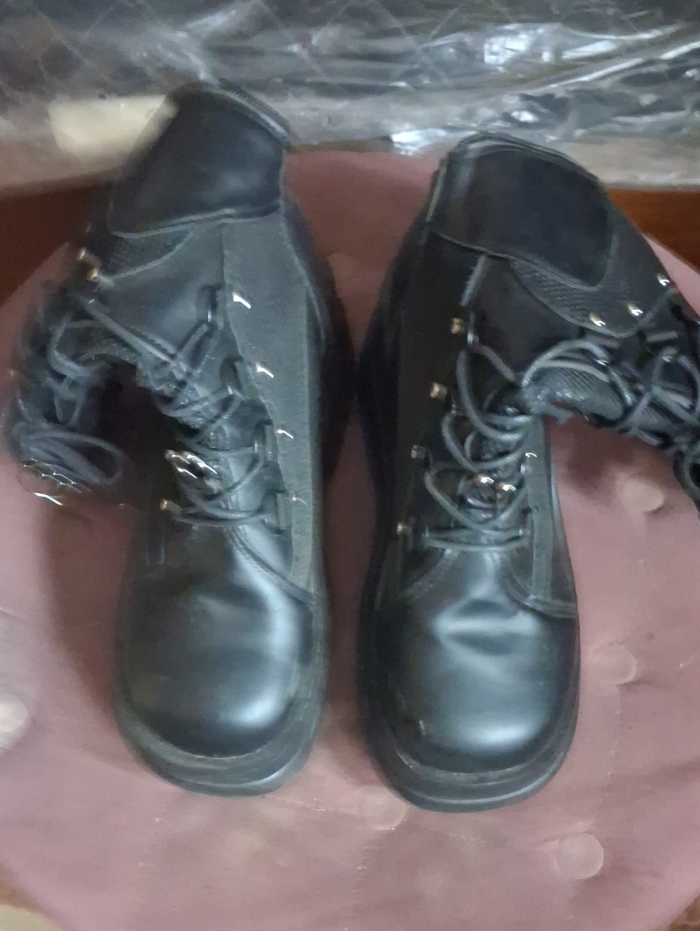 Women’s Black Lace-Up Utility Boots - Comfortable All-Day Wear